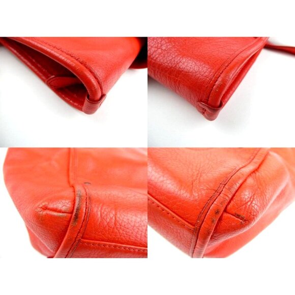 Coach Orange Leather Tote Bag F34039 - Picture 9 of 16